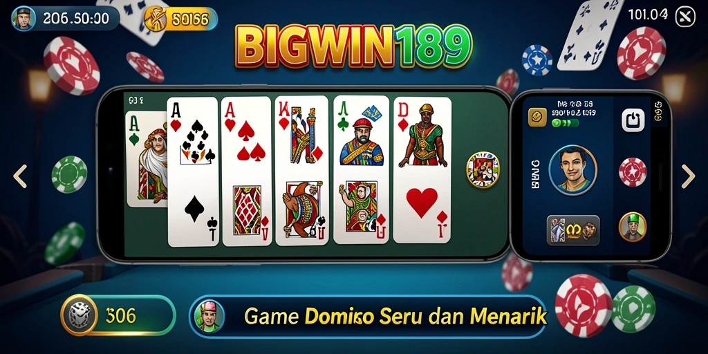 Gameplay seru dari BIGWIN189 yang menampilkan domino.