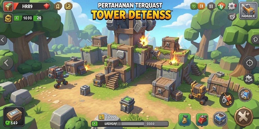 Tampilan strategi menara dalam action di HR89.