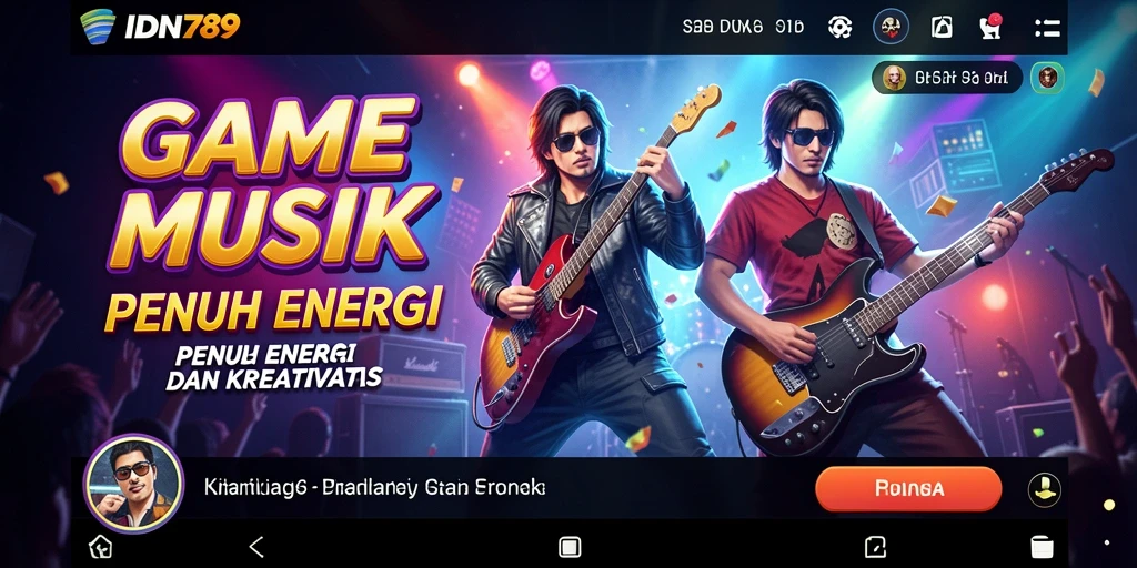 Tampilan gameplay seru di IDN789 yang menampilkan permainan musik.