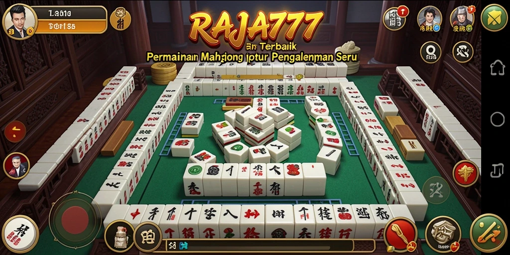 Tampilan gameplay Mahjong RAJA777 yang menarik dan dinamis.